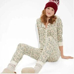 NEW American Eagle Long Sleeve Thermal Waffle Relaxed Fit Onesie Women's XS